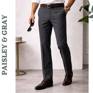 Paisley & Gray Slim Fit Dress Pants 38x32 Gray